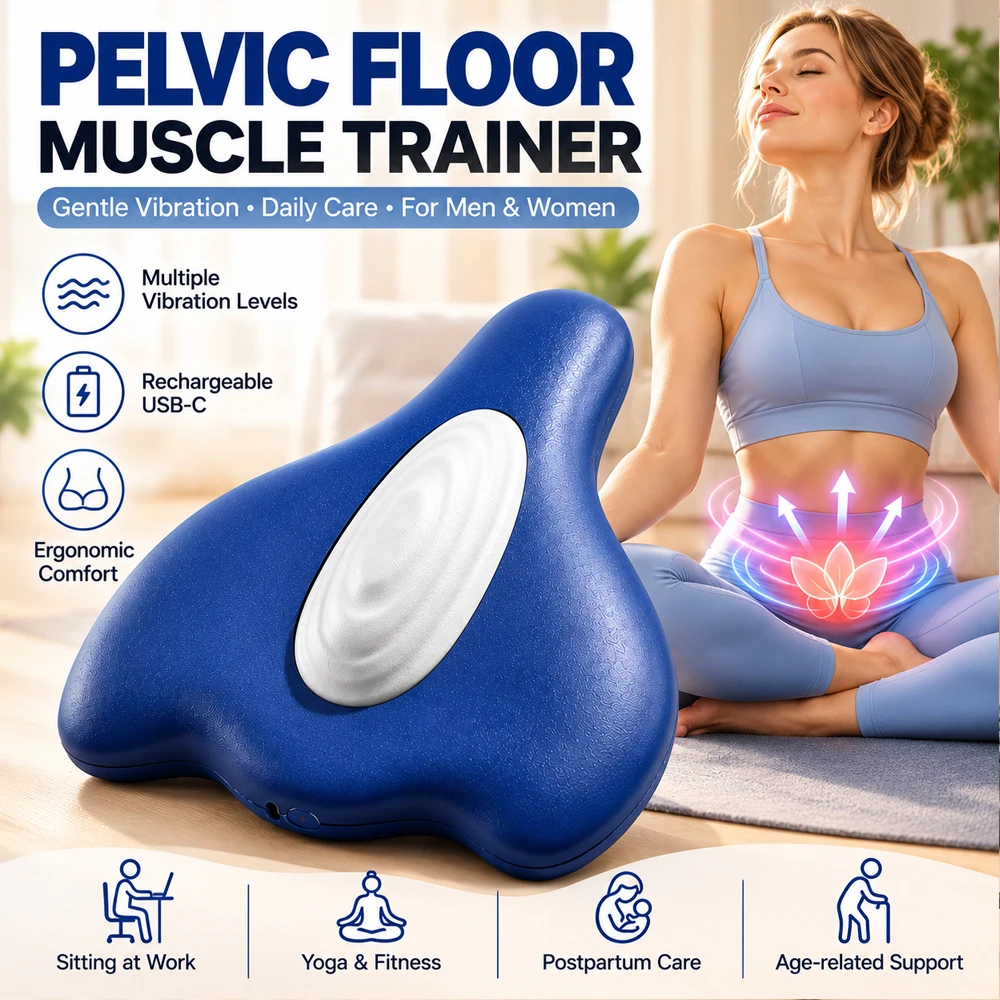 PPelvic Floor Muscle Trainer, Electric Vibrating Kegel Exerciser, USB C Rechargeable Ergonomic Training Device for Home Fitness