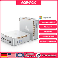 ACEMAGIC GK3PLUS Mini PC 16GB DDR4 1TB SSD 12th Gen Alder Lake-N95 Mini Desktop Computer Support 2xHDMI+VGA 4K Triple Display