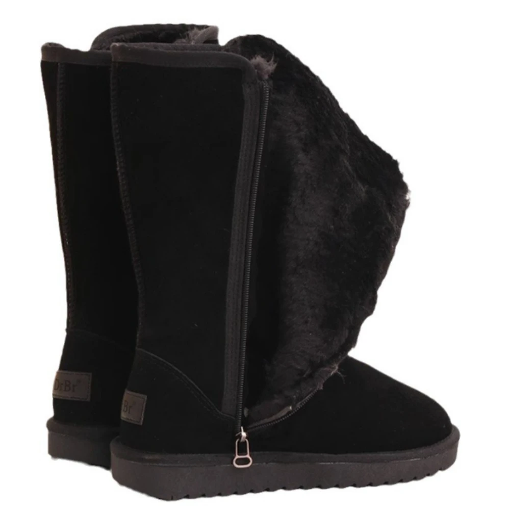 

Classic Ladies Girls Winter Women Snow Boots 2026 Waterproof Warm Genuine Leather Fur Australia Plus Velvet Knee High Winter