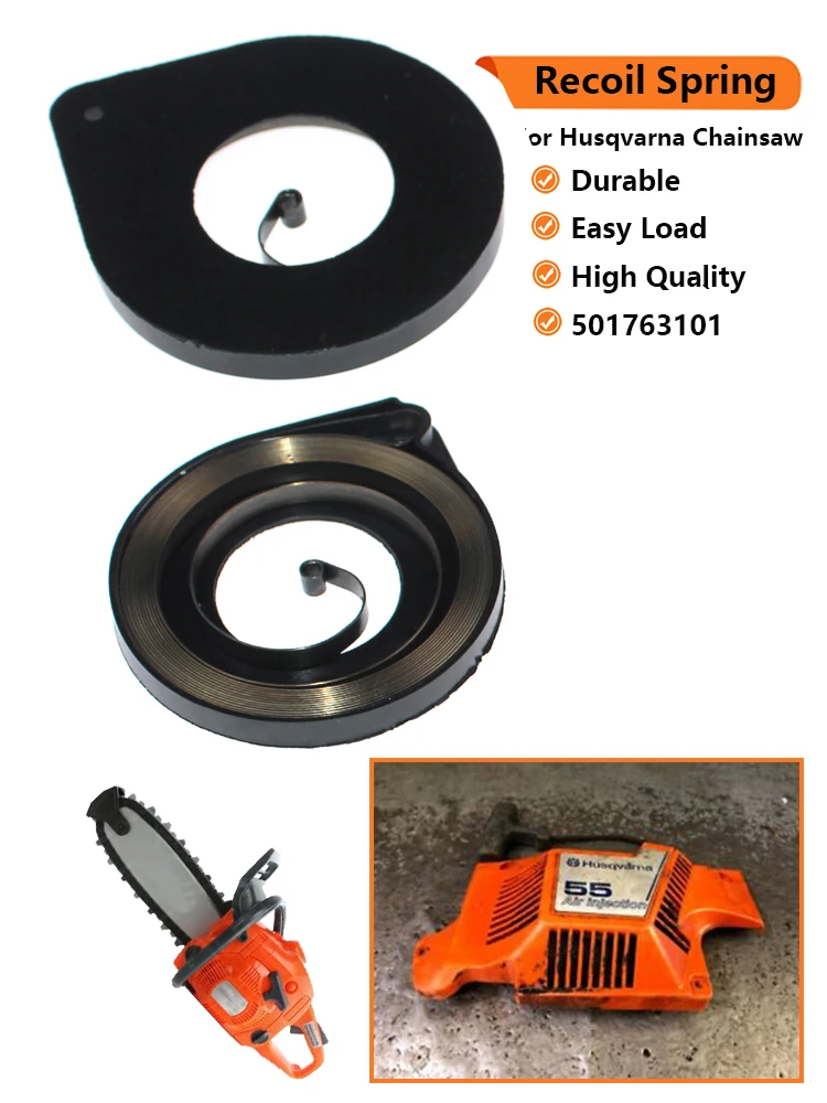 Recoil Frühling Für Husqvarna 36 40 41 45 49 50 50 Rancher 51 55 55 Rancher 334T 335XPT 336 338XPT 339XP 339XPT Kettensäge 501763101 – Detail 1