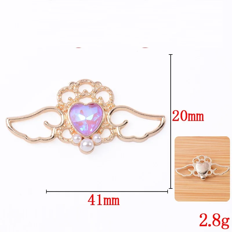 10PCS Baroque pendant fashion trend hollow love wings alloy accessories wholesale personalized collarbone chain earrings accesso