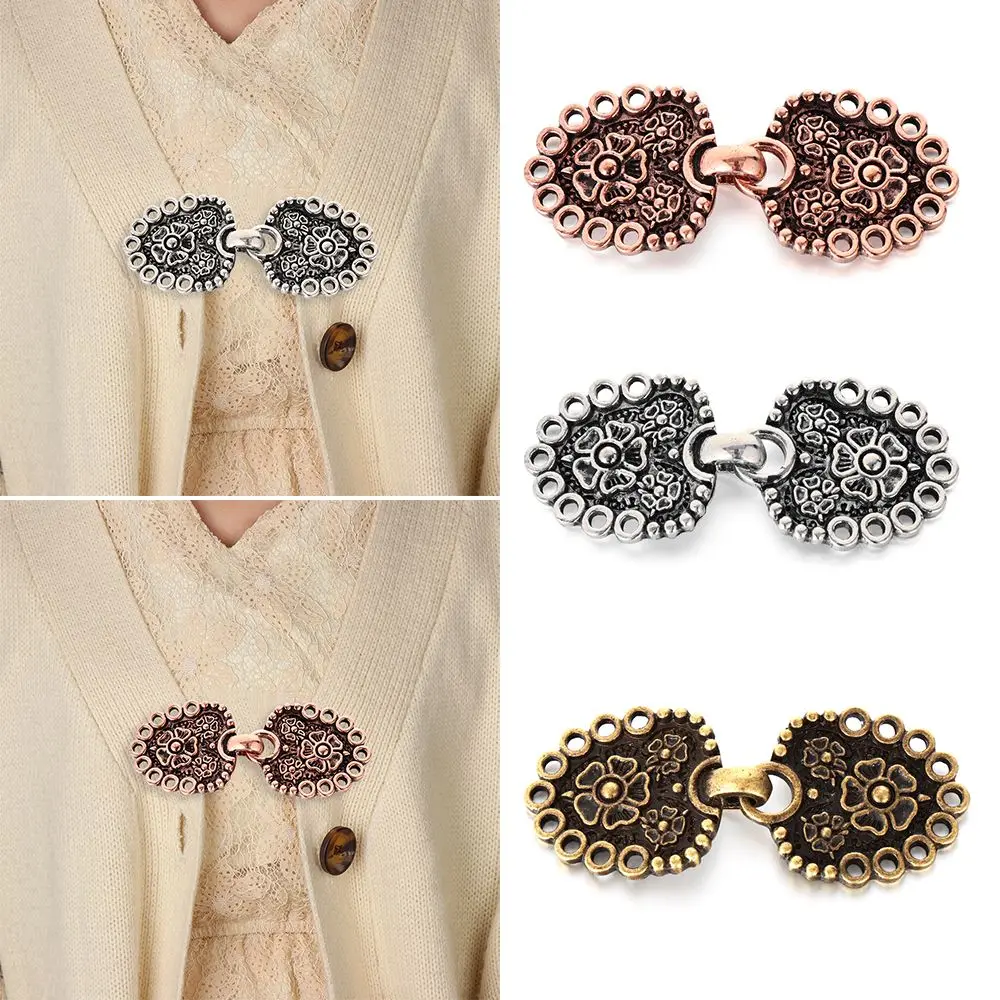 Retro Alloy Sweater Blouse Pin Fashion Cardigan Clip Sewing Trendy Charm Jewelry Fashion Accessories Sweater Clip Shawl Brooch