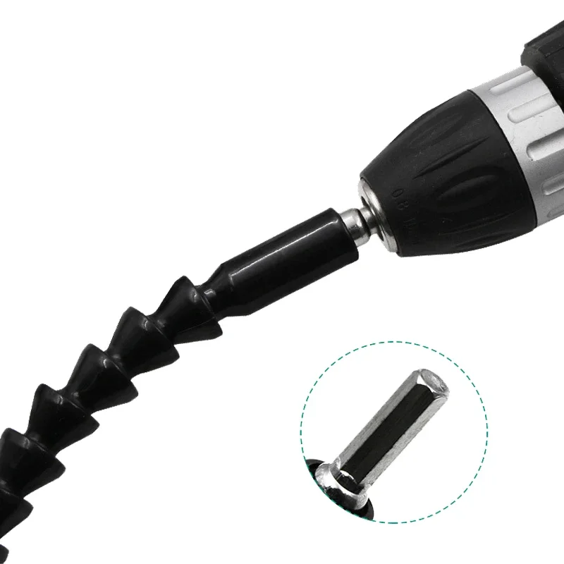 Imagem -04 - Flexível Chave de Fenda Broca Titular Link para Furadeira Eletrônica Extensão Hex Screwdriver Eixos Macios 200 mm 250 mm 300 mm