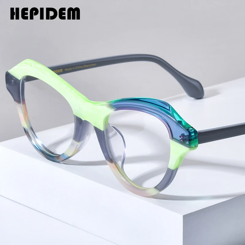 hepidem-アセテートメガネフレーム女性-2025-新しい高級ブランドデザインキャットアイ眼鏡日本製手作りファッション眼鏡-9380