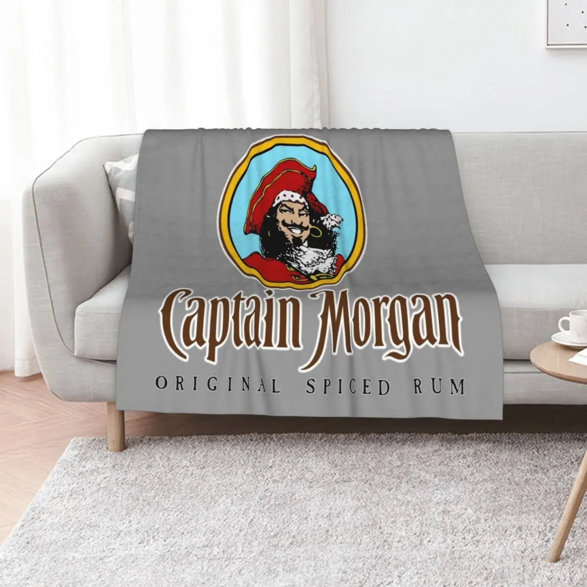 CAPTAIN MORGAN Throw Blanket Bed Luxury Designer funny gift Furry Soft Beds Weighted Blankets