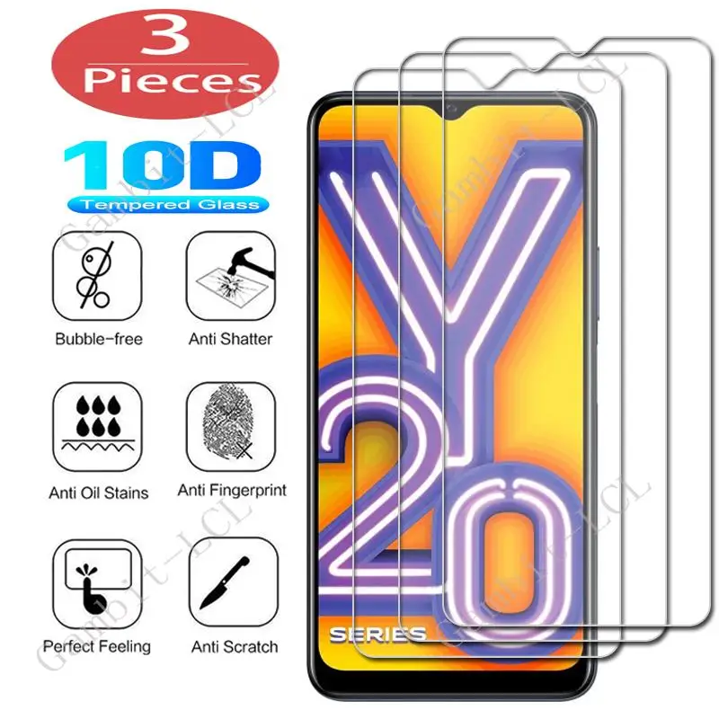 3Pcs Protection Glass For Vivo Y12s Y1s Y20 Y20i Y20s Y30 Global Y30i Y50 Y51 Y51s Y52s Y70 Y70s Y73s Tempered Screen Cover Film