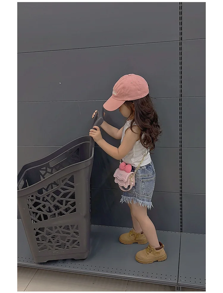 Niedliche Umhängetasche mit Schleifenkette, koreanische Mini-Schultertasche für Mädchen, Kinder, Mutter, Tochter, passende Modetasche – Detail 11