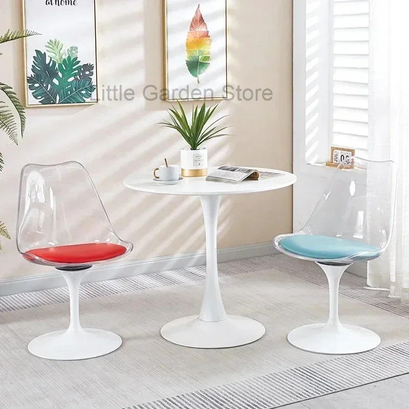 

Comfortable Dining Chairs Kitchen Mobile Transparent Dining Chairs Ergonomic Modern Plastic Sillas Para Comedor Furniture
