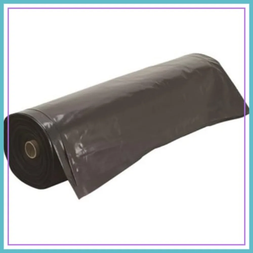 

Polyethylene Sheeting, 10' x 25' x 4 mil, Black - Heavy Duty Plastic Cover for Painting, Construction, Gardening
