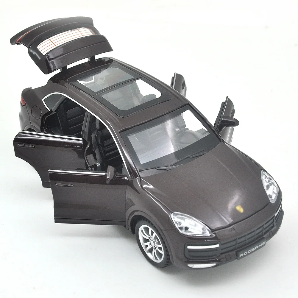 1: 32 Suitable for Porsche Cayenne Turbo car die-casting model simulation decoration series gifts, children\'s rebound toys