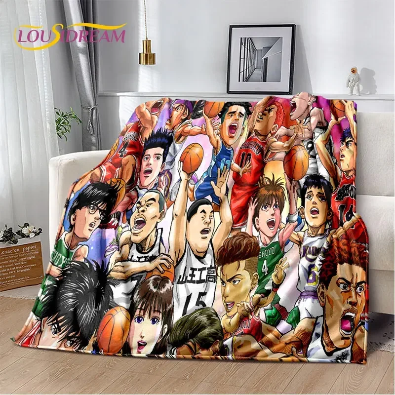 Anime Slam Dunk Cartoon Soft Plush Blanket Flannel Throw Blanket for Living Room Bedroom Bed Sofa Cover Picnic Bettdecke