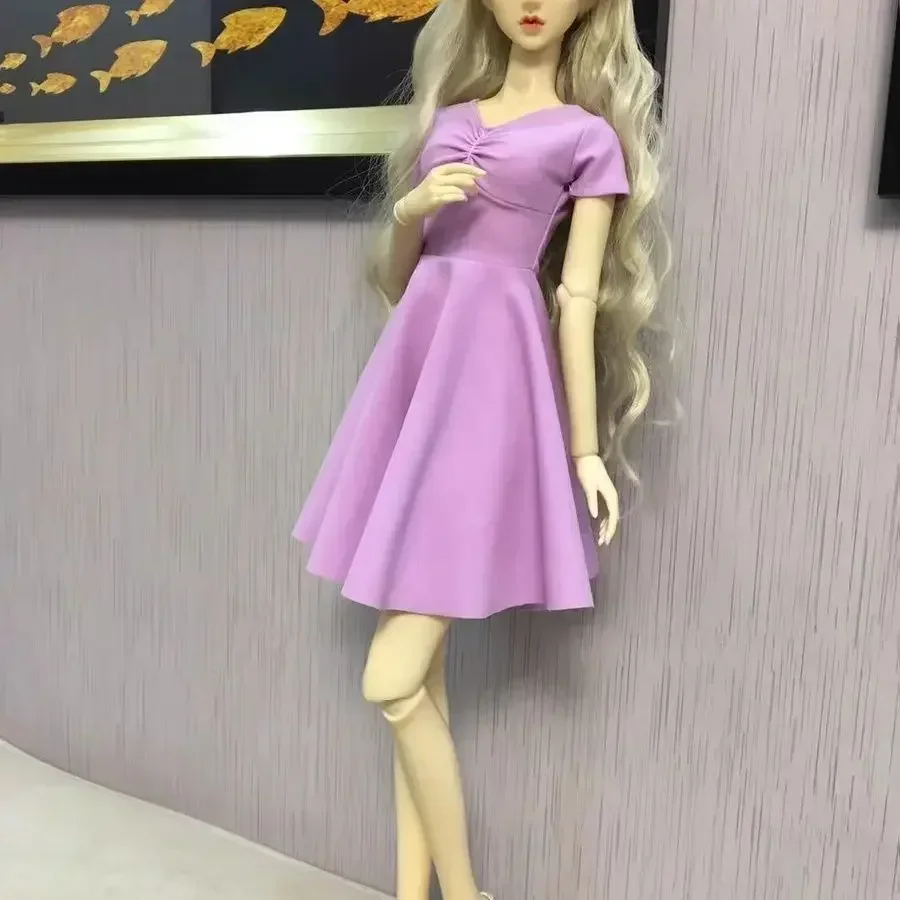 

(Customized) 60cm,24inch Doll's Clothes for 1/3 Bjd Doll Light Purple Dress Girl Toys Dress Up Gift Doll Accessories, No Doll
