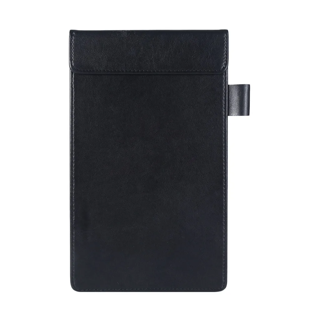 

Portable Magnetic Snap Cash Receipt Folder PU Leather Bill Organizer Cash Book Waterproof Bill Folder Hotel