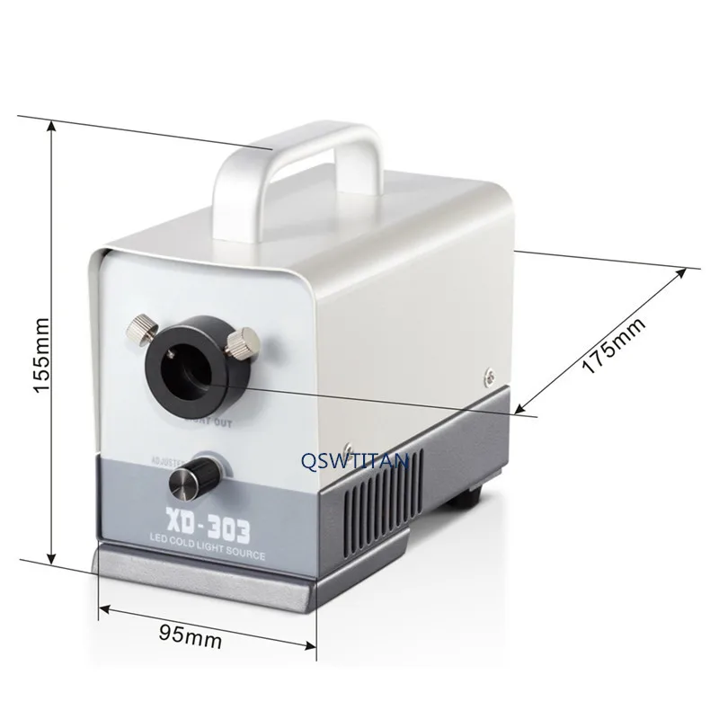 LED Fiber Optical Endoscope Microscope Cold Light Source Device 20W Mini Portable Examination Surgery Pet