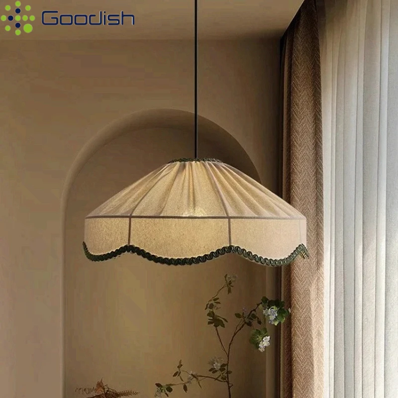 Японские подвесные светильники ваби-саби, тканевые подвесные светильники, украшения дома, светодиодные люстры для гостиной, столовой, спальни, ресторана