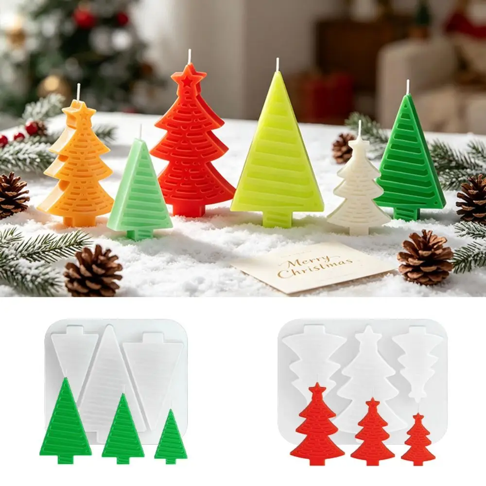 Food Grade Christmas Tree Silicone Mold Non-Stick Heat Resistant Mousse Mold Reusable Handmade Chocolate Muffin Mold