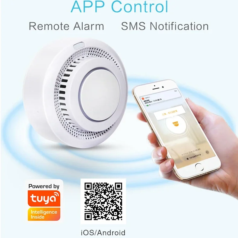 Tuya wifi Rauchmelder Räucherei Kombination Feuer Alarm Home Security System Feuerwehr WiFi Rauch Alarm Feuer Schutz