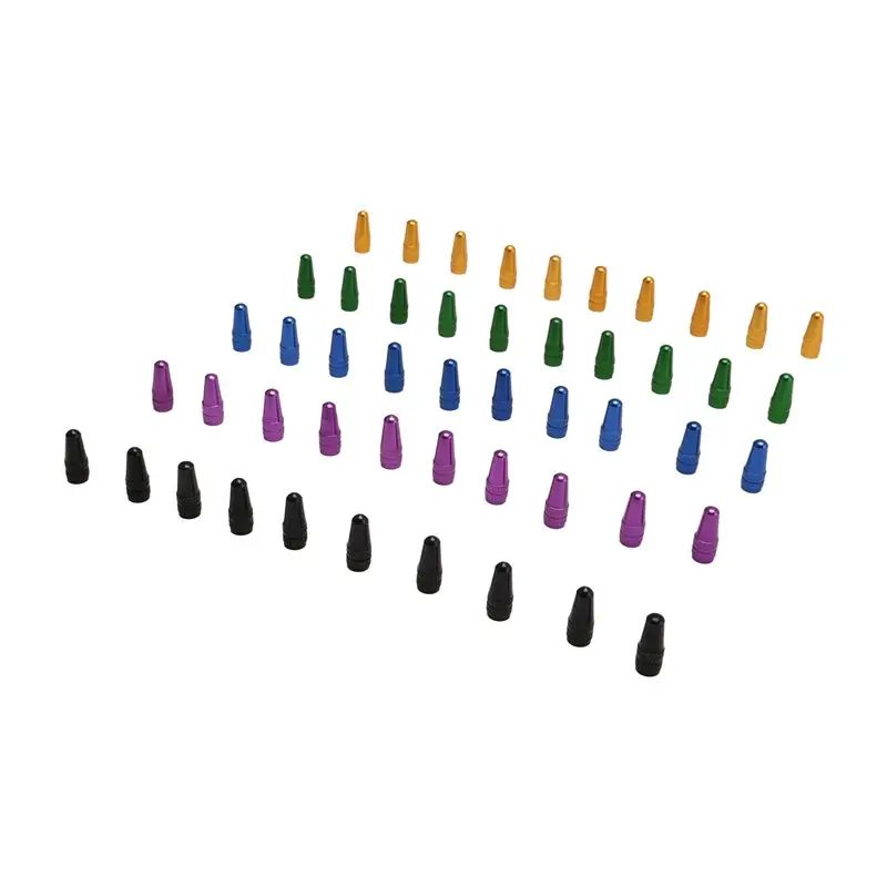 Lot de 50 capuchons de valve Presta classiques en aluminium pour vélo, style français, anti-poussière