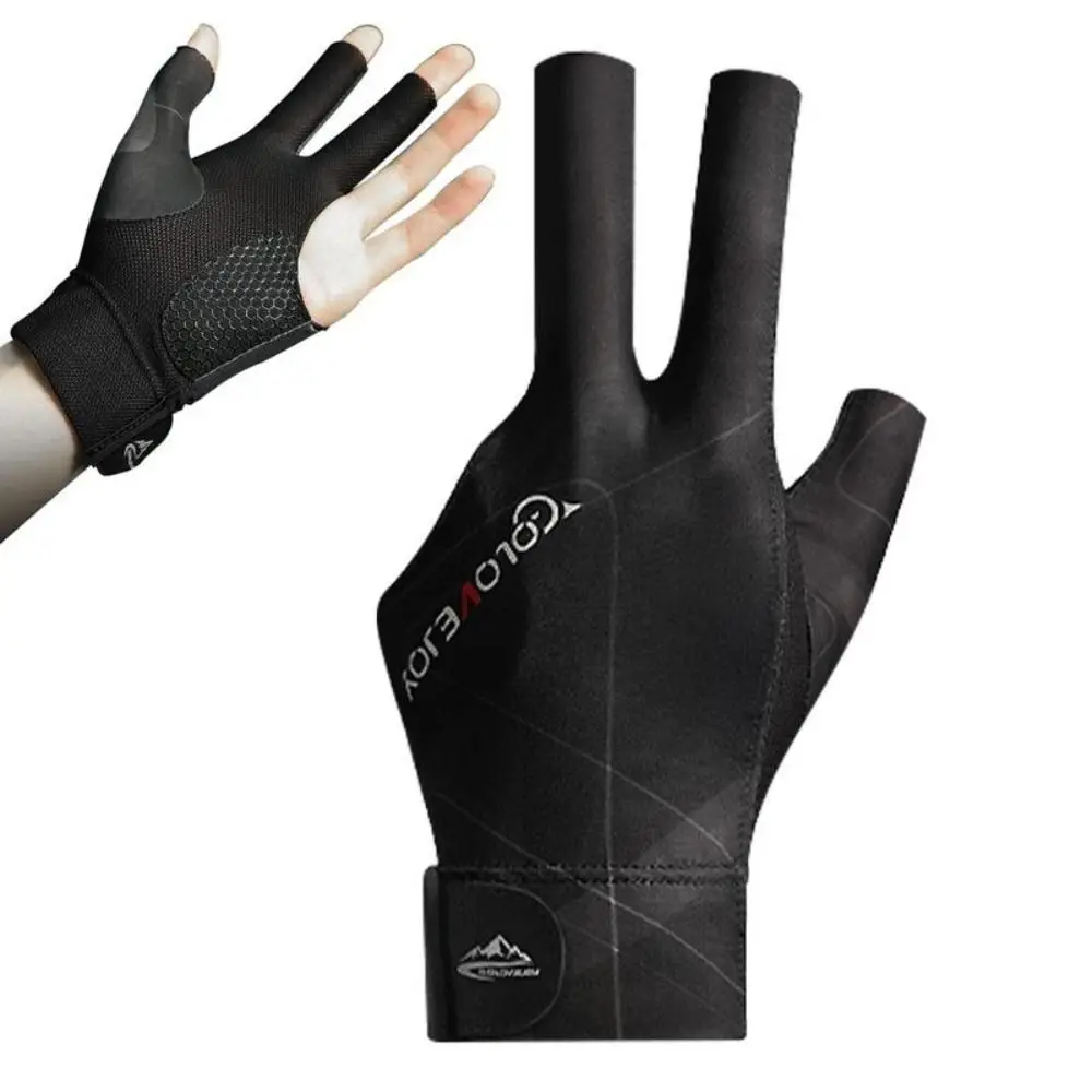 Fitness Accessories Training Glove Anti Skid Snooker Glove Three Fingers Billiard Glove Left Hand