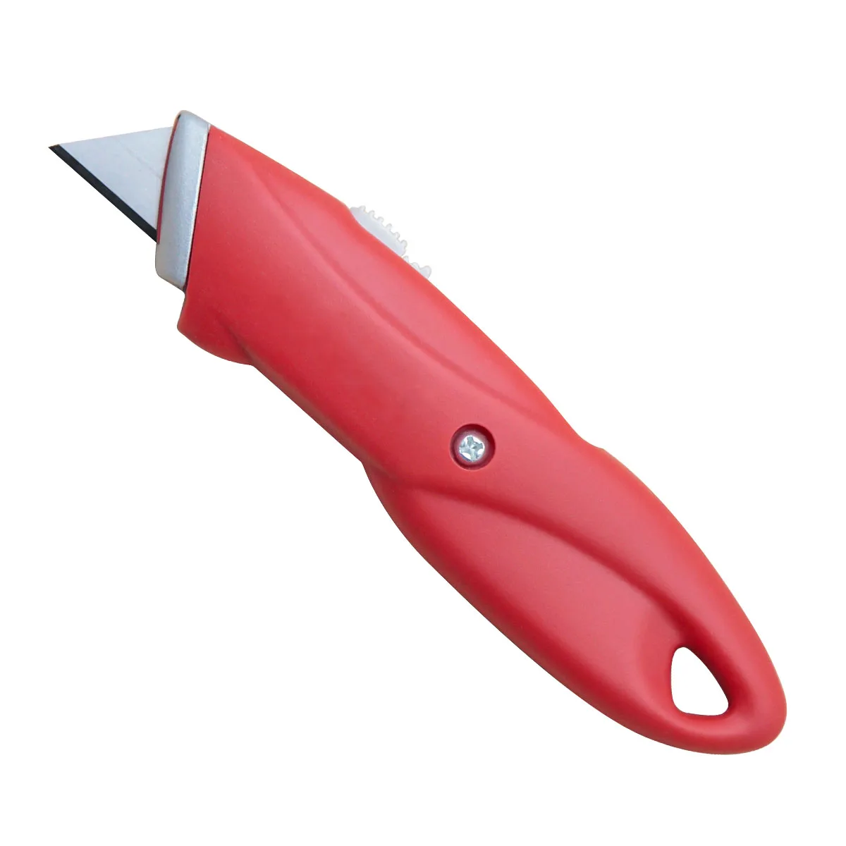 سكينة بلاستيكية قابلة للسحب مع قفل شفرة شبه منحرف، سكين تشذيب خفيف الوزن، صندوق ورقي، مقبض مطاطي مضاد للانزلاق #1