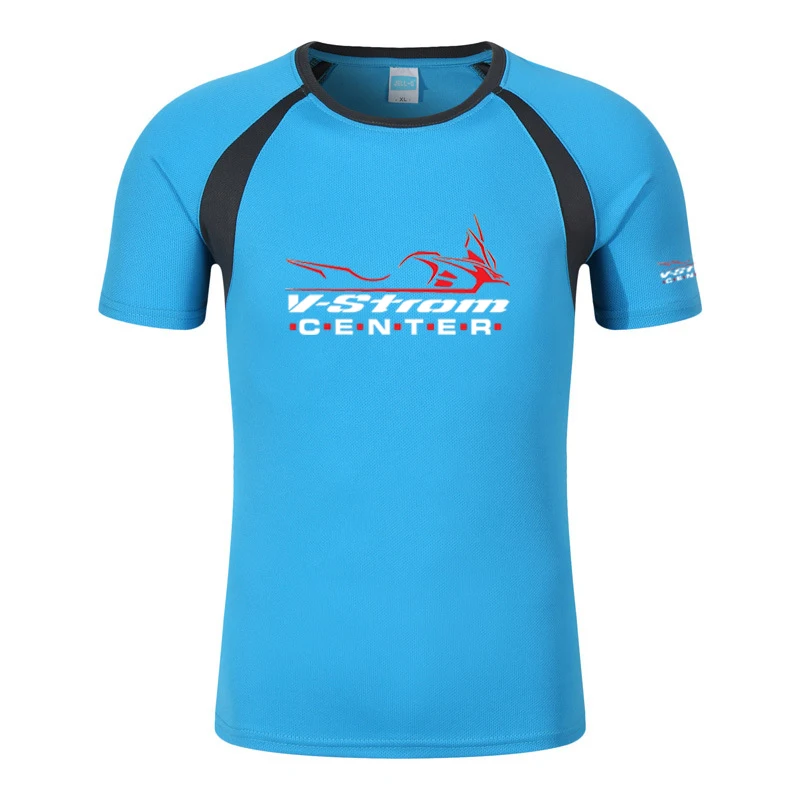 V strom Dl1000 Dl650 Adventure Motorcycle 2022 Men\'s New Summer Raglan Sleeve T-shirt Short-sleeve Round Neck Cotton Casual Tops