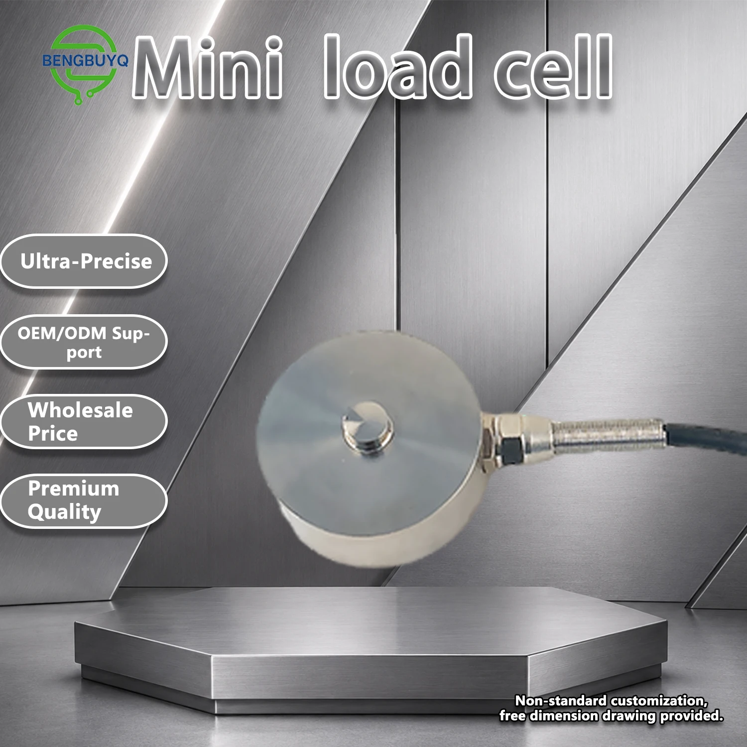 Capsule Type Weighing Sensor 20kg-5000kg Capacity IP66 Waterproof Diaphragm Loadcell for Industrial Automation