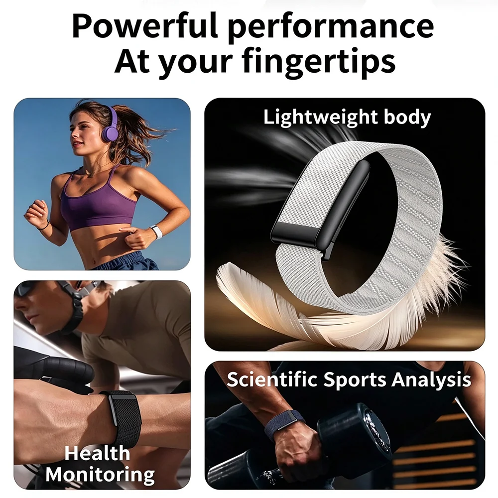 New Screenless Smart Band Watch Men Women Fitness Smart Bracelet Heart Rate SpO2 Sleep Monitor Waterproof Multiple Sports Band