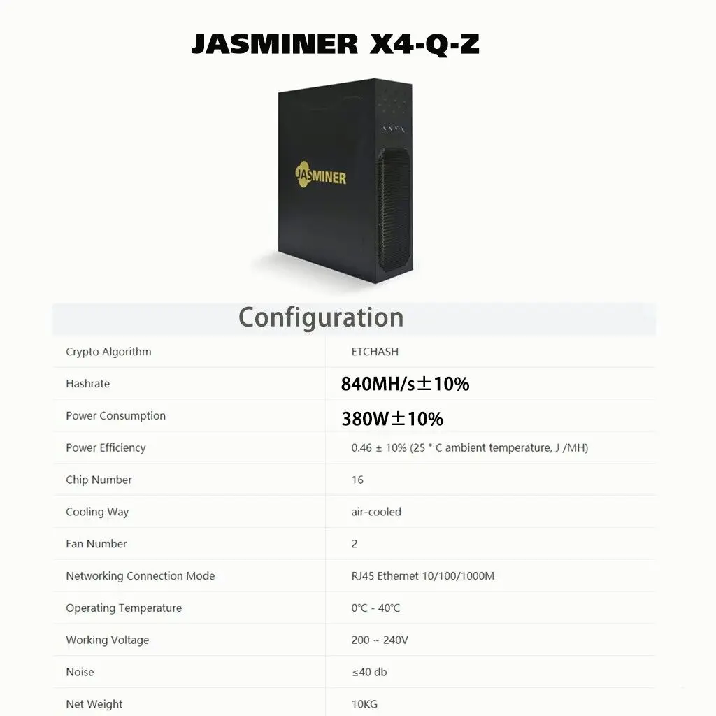 buy 2 get 1 freeNew Release Jasminer X4-Q ETC ETHW Miner 1040MH/s 370w Ready Stock with PSU