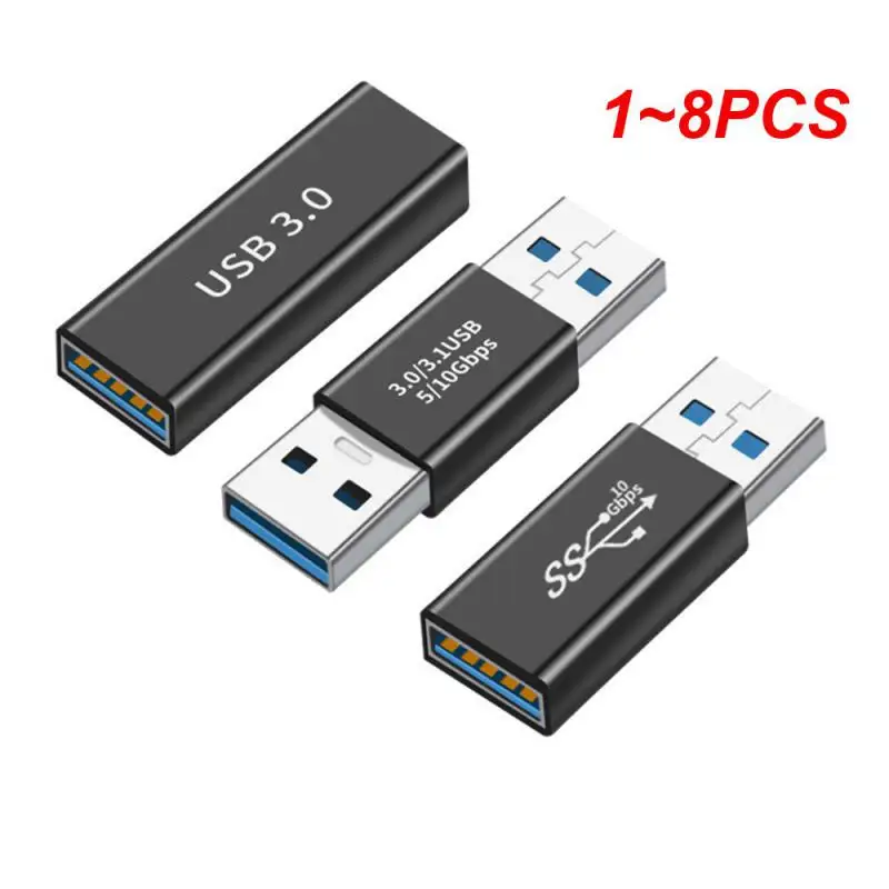 1~8PCS Connector USB To USB Adapter 5Gbps Gen1 Male to Male Female USB Converter SSD HDD Cable Extender USB 3.0 Extension Plug