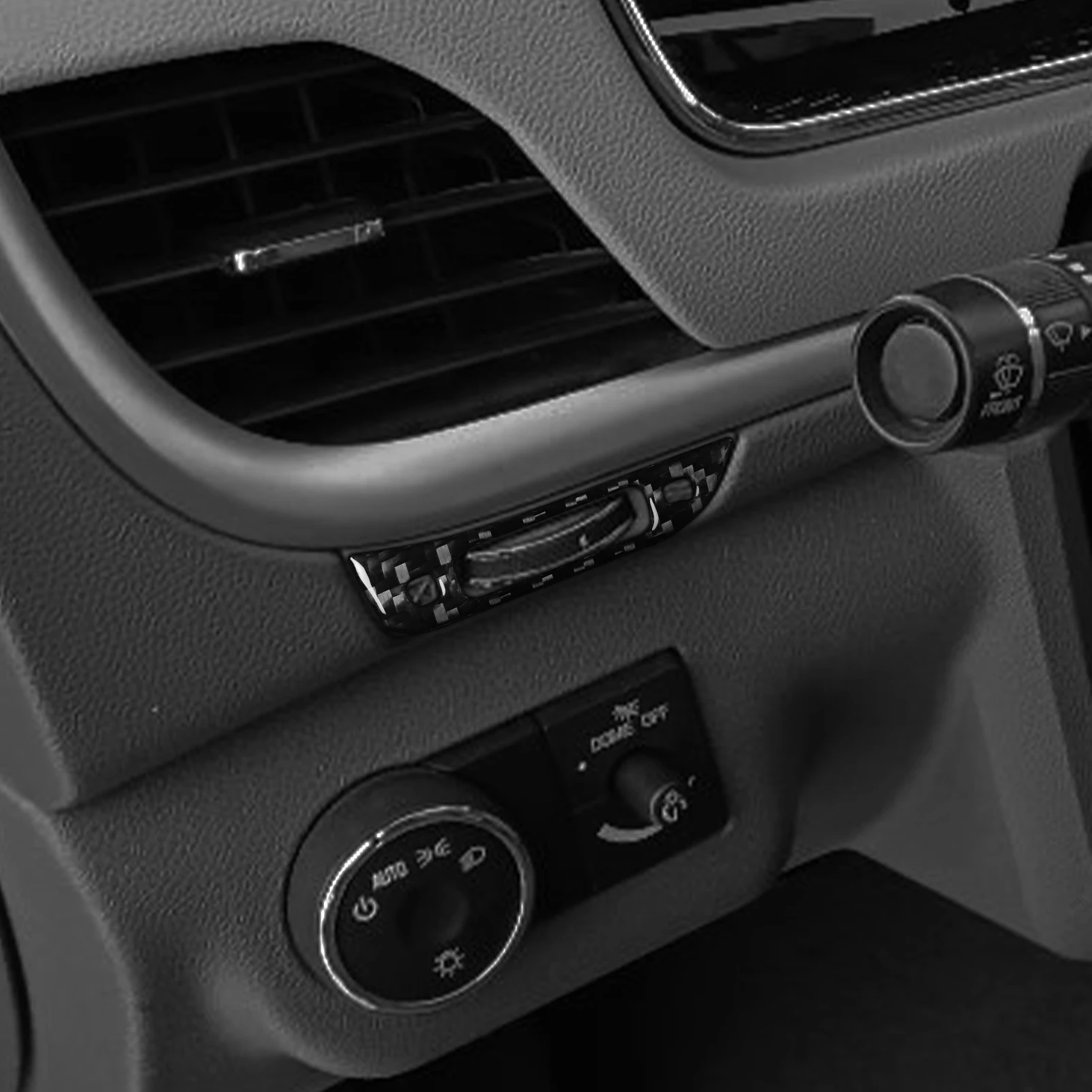 Real Carbon Fiber Car Accessories Dashboard Air Vent Trim Cover Soft Sticker For Chevrolet Traverse 2013 2014 2015 2016 2017