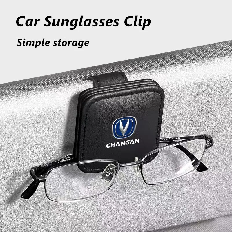 Car Sun Visor Glasses Storage Box Sunglasses Clip Card Ticket Holder For Changan CS55 CS75 CS35 CS95 Accessories Car Styling