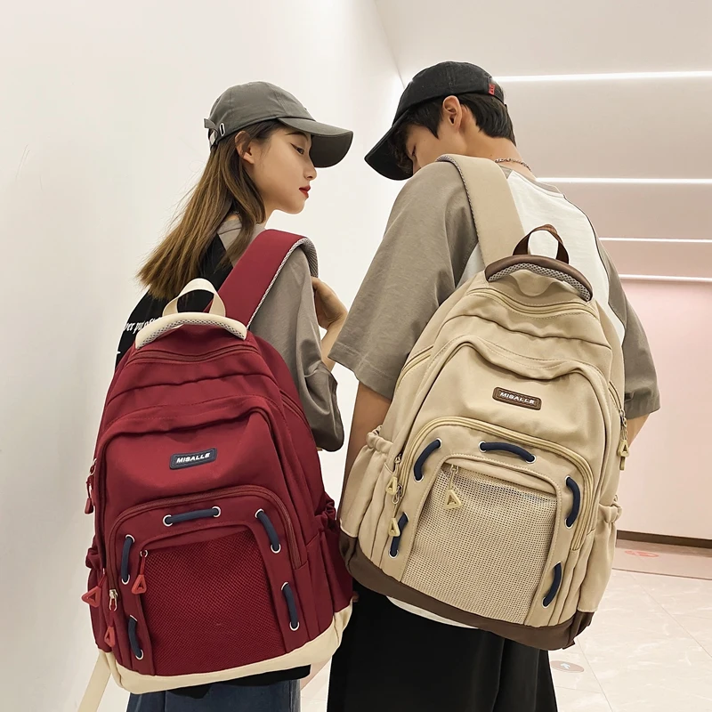 Moda mochila feminina grande capacidade à prova dwaterproof água portátil mochila unisex faculdade sacos de escola na moda legal netbag sacos de