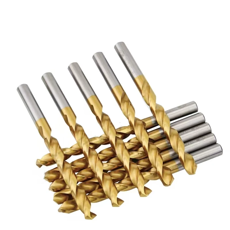 Titânio Revestido Reta Haste Torção Brocas Aço de Alta Velocidade Metal mm 1.5 mm mm 2.5 mm mm mm mm 10 Pcs