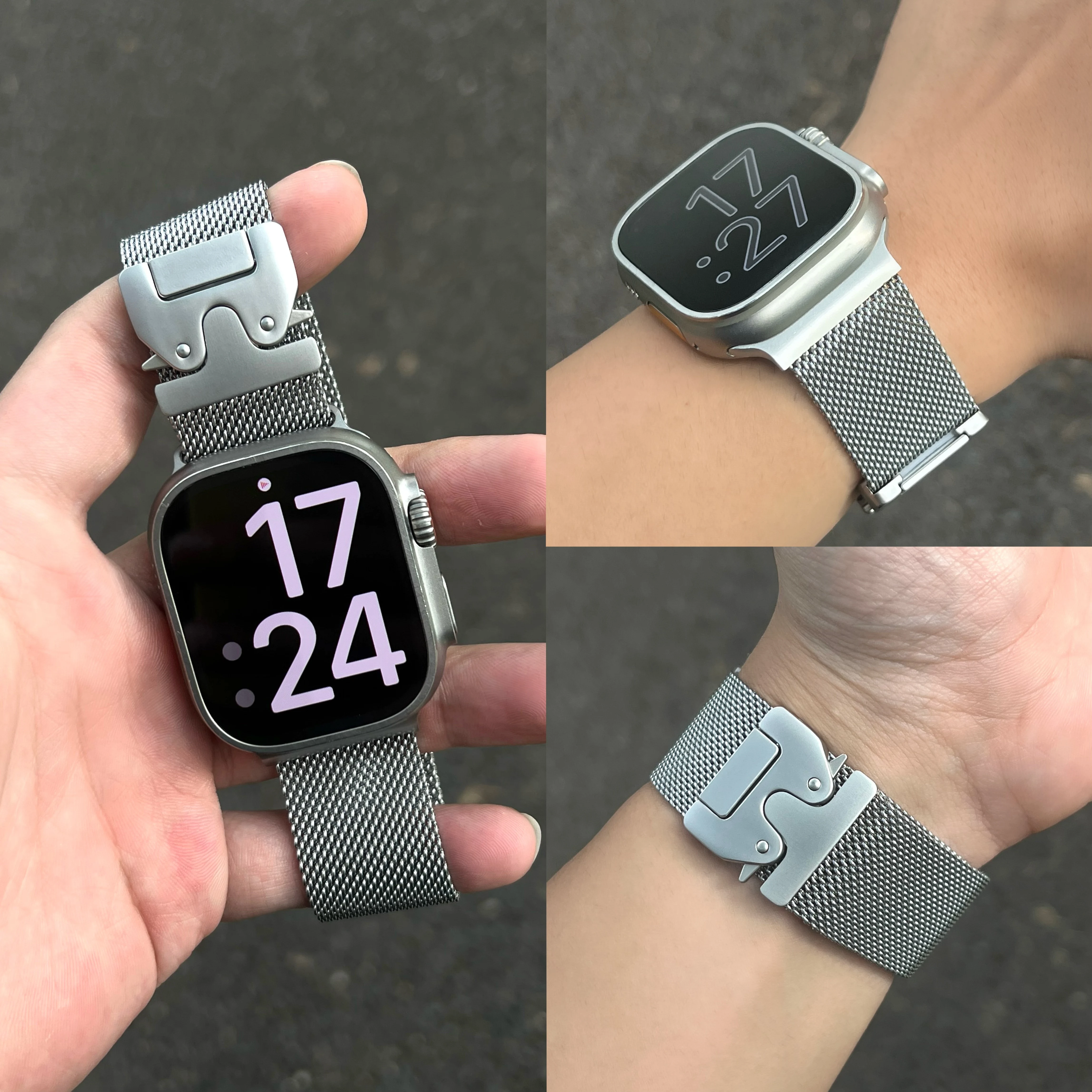 Milanese Strap For Apple Watch Bands Ultra3 2 49mm 46mm 44mm 45mm 40 41 38 42mm parachute Bracelet iWatch Series 11 10 9 8 7 SE3