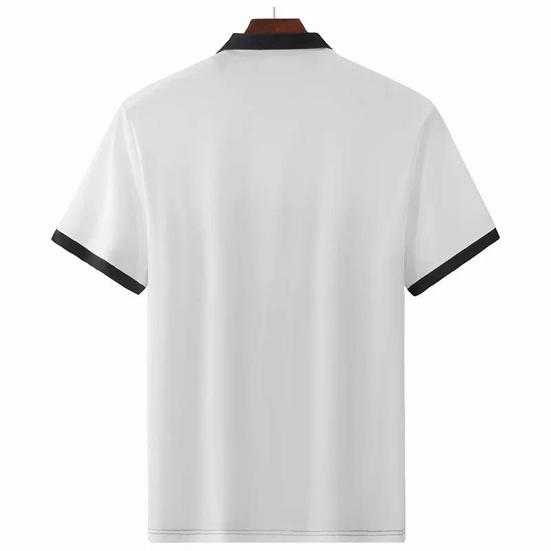 مخطط قميص بولو الرجال حجم كبير 1XL-7XL 110-175 كجم قصيرة الأكمام بولو تي شيرت فضفاض Polos المتضخم بلايز كبيرة الحجم الرجال الملابس