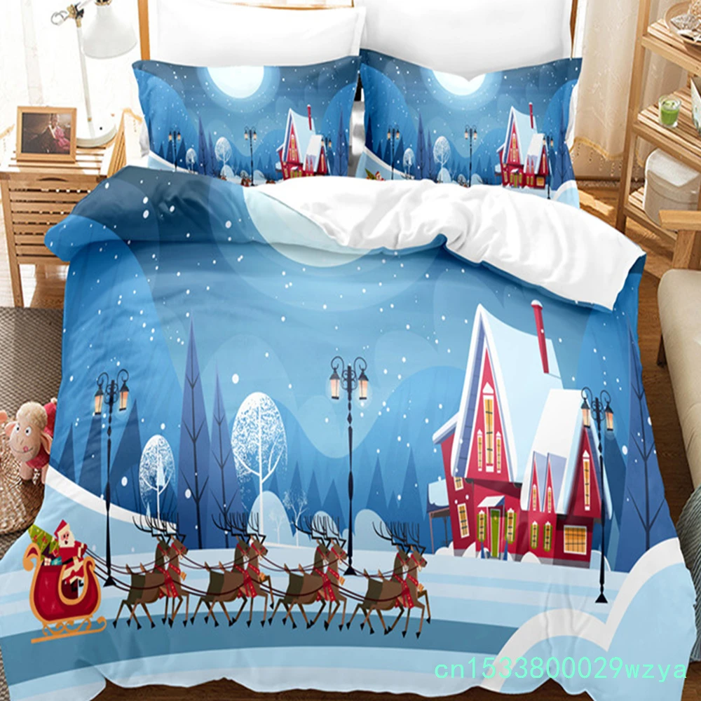 Snow House Bedding Set Duvet Cover Set 3d Bedding Digital Printing Bed Linen Queen Size Bedding Set Fashion Design