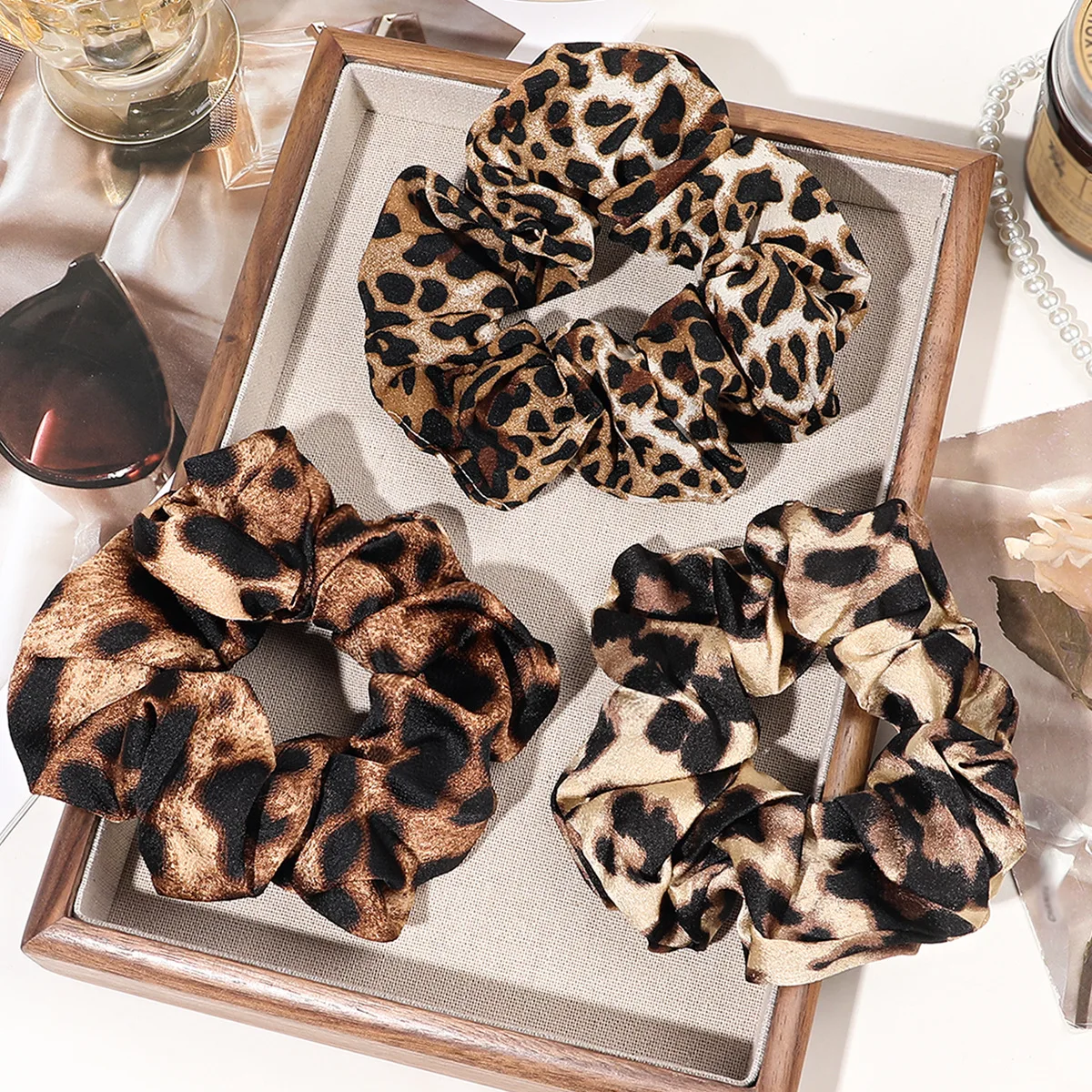

Sweet And Cool Hot Girl double-layer Leopard Print Hair Ring For Women Tied With Ponytail Hair Rope 2025 New Versatile Headdress