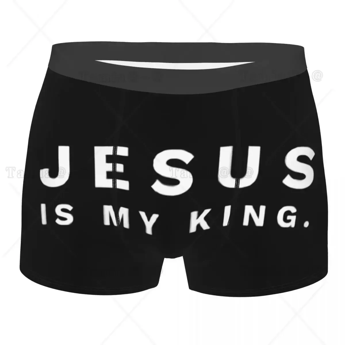 Custom Jesus Is My King Boxers Shorts Panties Male Underpants Stretch  Religious Christian God Briefs Underwear