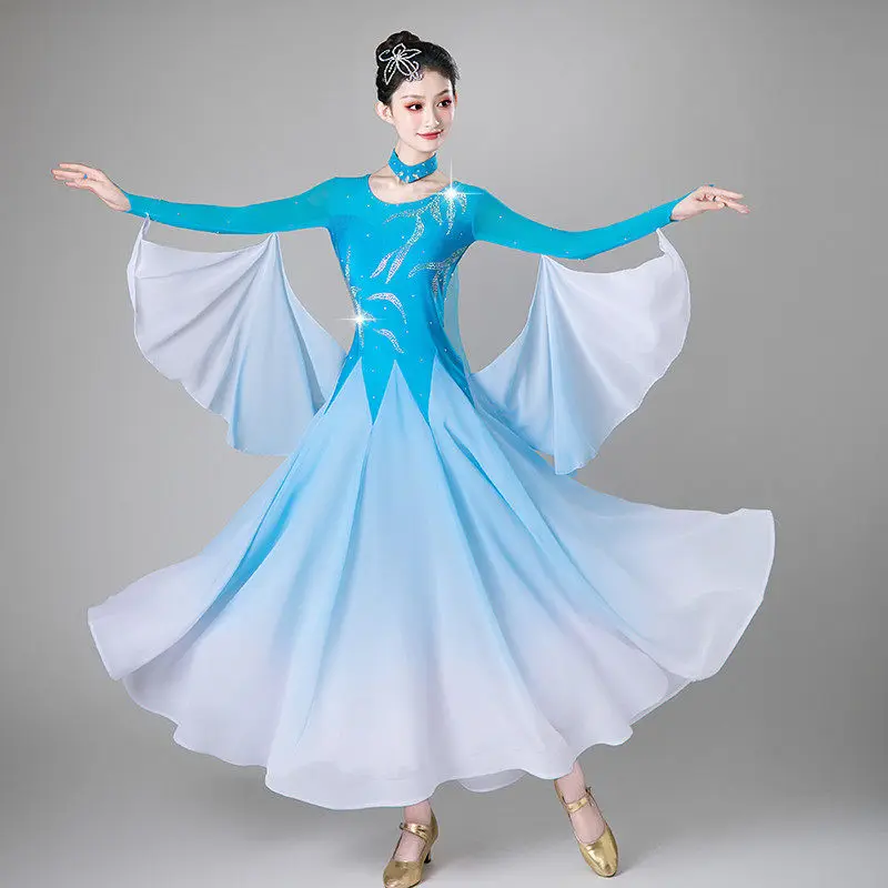2026 New Woman Waltz Dress National Standard Dance Dress Women's Performance Dress Competition Clothes Social Dance Dress