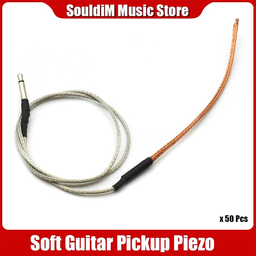 

50 Pcs Acoustic Guitar Under saddle Cable Piezo Pickup For EQ Transducer Sensitivity Piezo Bridge Pickup Cable