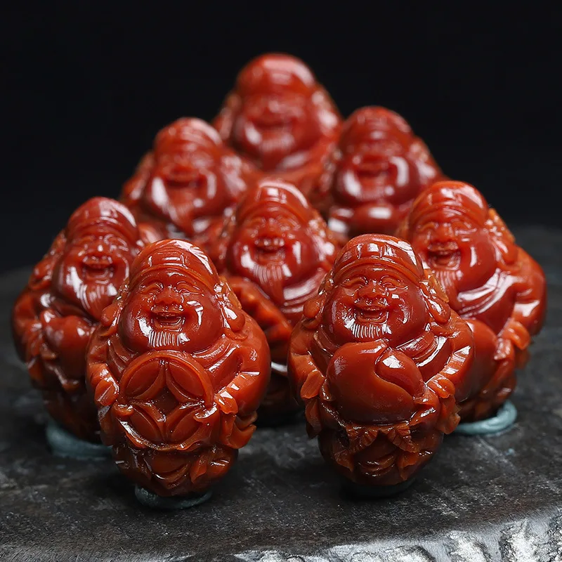 Bracelet Jade Translucent Chicken Blood Red Gods Eight Directions Wealth Olive Pit