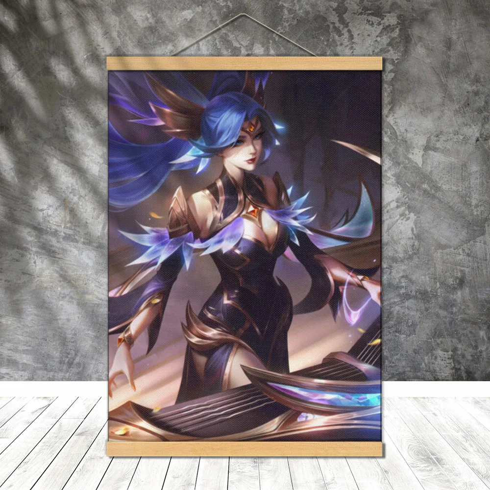 victorious sona skin splash Video Game Posters Painting Decor Scroll Digital Canvas Unframed Decorative Tapestry