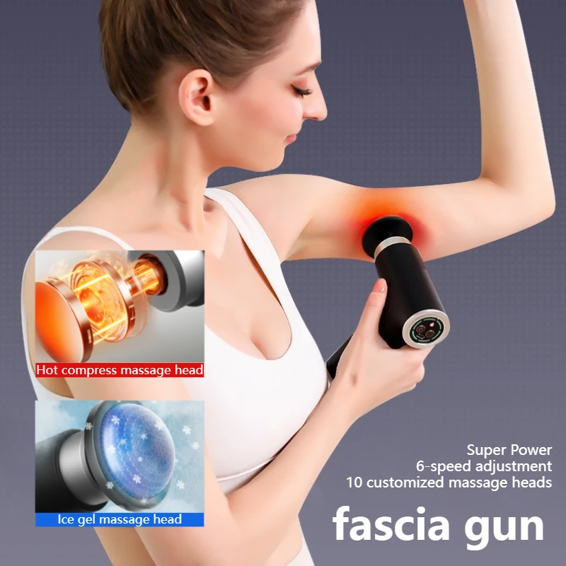 

Мини-многофункциональный электрический массажер для льда и горячего сжатия мышц, фитнес-массажер для горячей и холодной фасции, зарядный массажный пистолет
