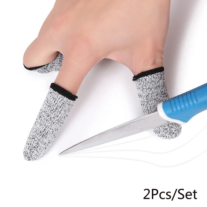 2Pcs Anti-Cut Finger Cover Finger Protector Sleeve Cover Finger Peel Fingertip Gloves Picking Finger Cover Kitchen Tools