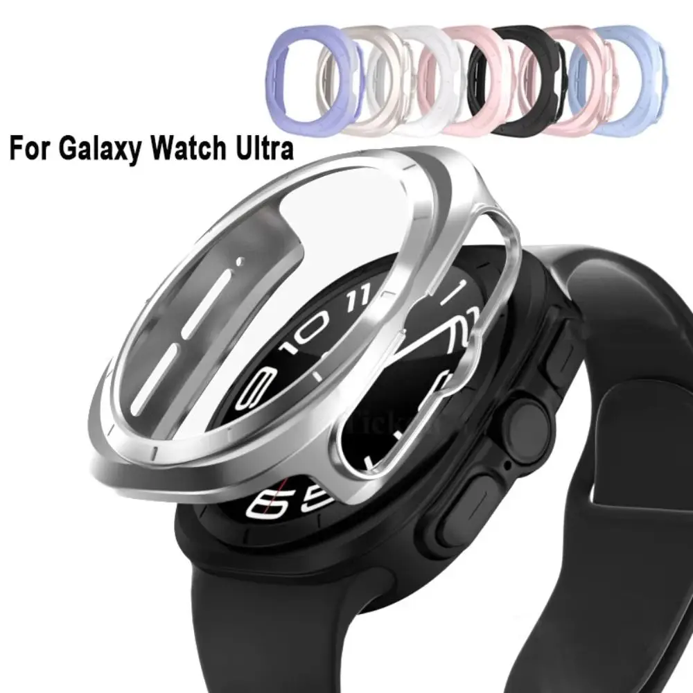 PC Matte Protective Case Frame Anti-Scratch Edge Shell Bumper Accessories Screen Protector for Samsung Galaxy Watch Ultra 47MM