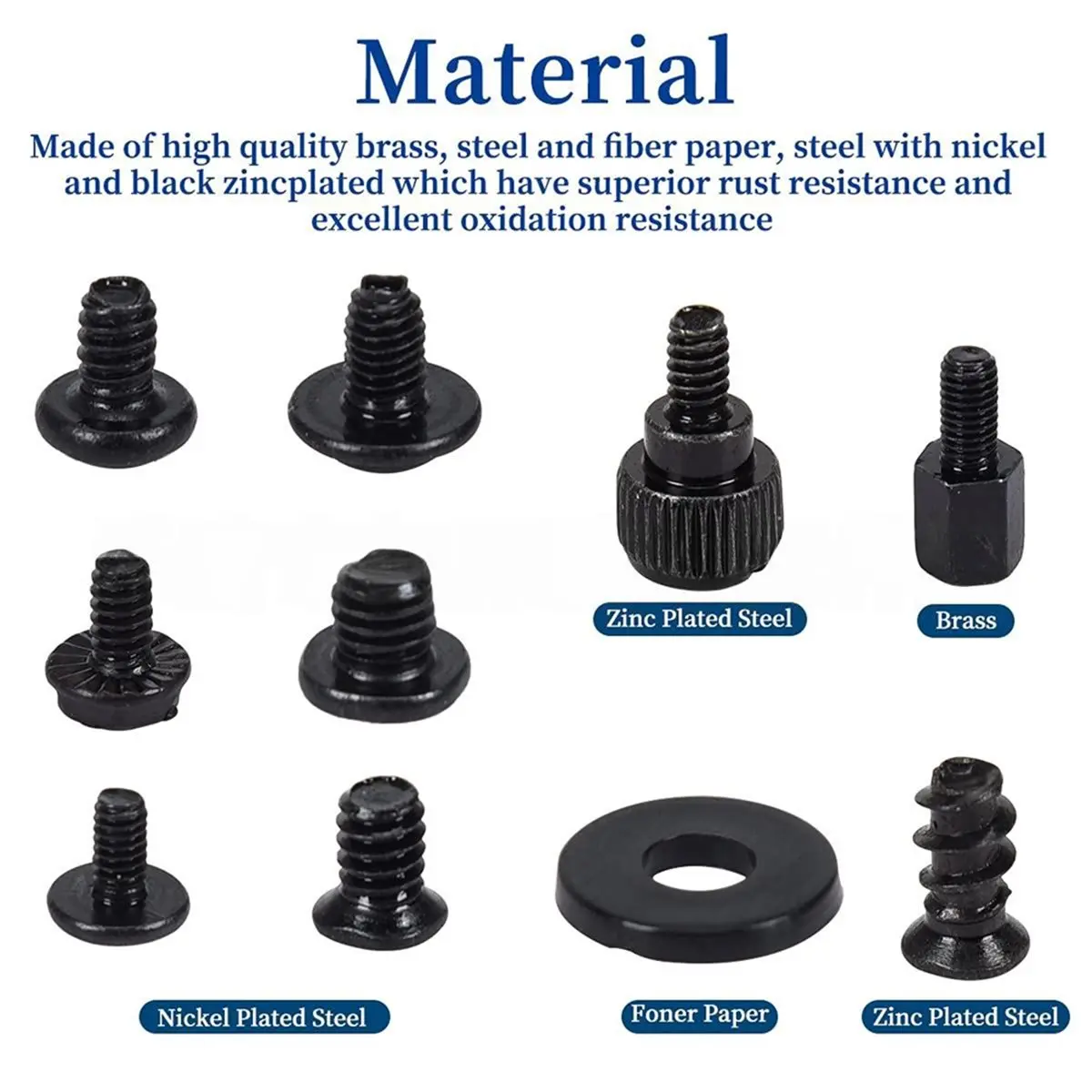 400 Piece Computer Screw Kit for PC Building and Repairing -Includes M.2 SSD Mounting Screws, Motherboard Standoff Screw