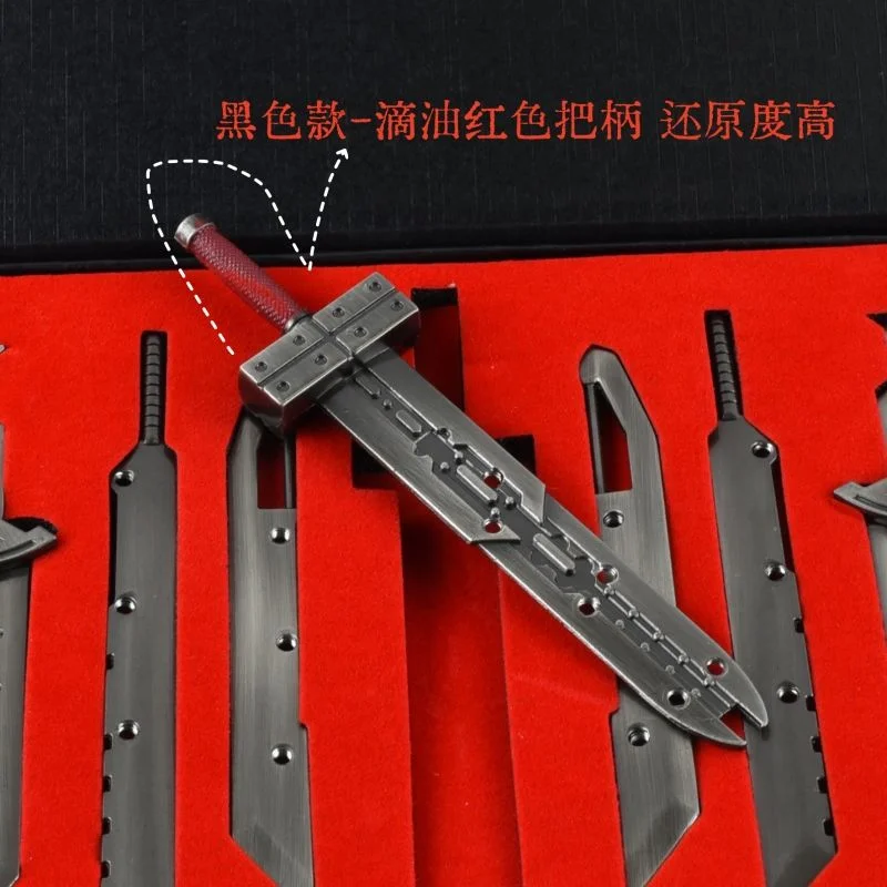 6 In 1 Detachable Zinc Alloy Hero Sword Replica Unsharpened Metal Gift Box Desk Decor Toy For Anime Game Hobby Collectors