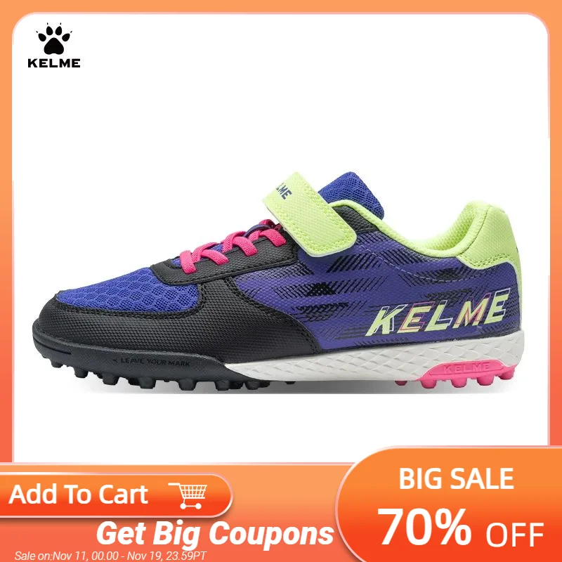 

Детские футбольные бутсы KELME для мальчиков и девочек, футбольные бутсы TF, искусственная трава, противоскользящая Молодежная Спортивная обувь AG