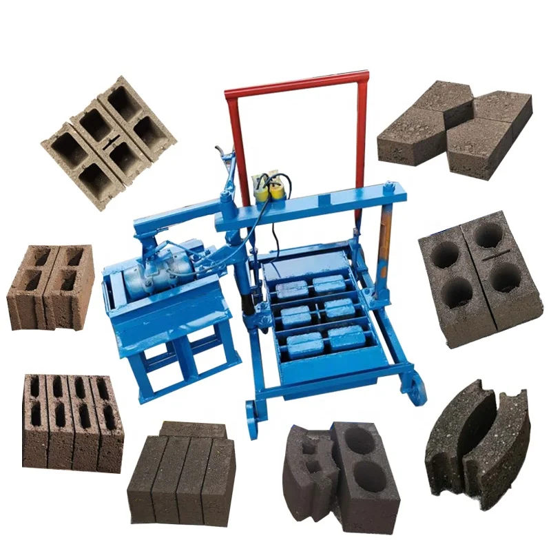 Mobile Manual Brick Block Making Machines Hollow Brick Block Maker Concrete Cement Brick Block Making Machine Manufacturer