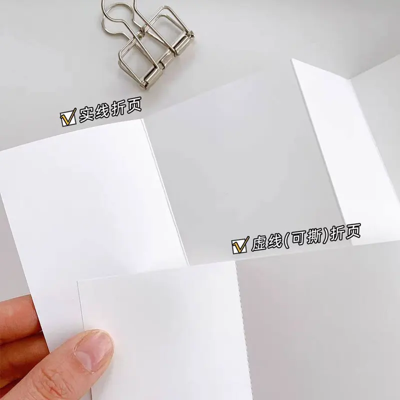 10Sheets M5 5Holes Loose Leaf Notebook Inner Page 7-Folding Refill Spiral Binder Diary Weekly Monthly Inside Paper Stationery